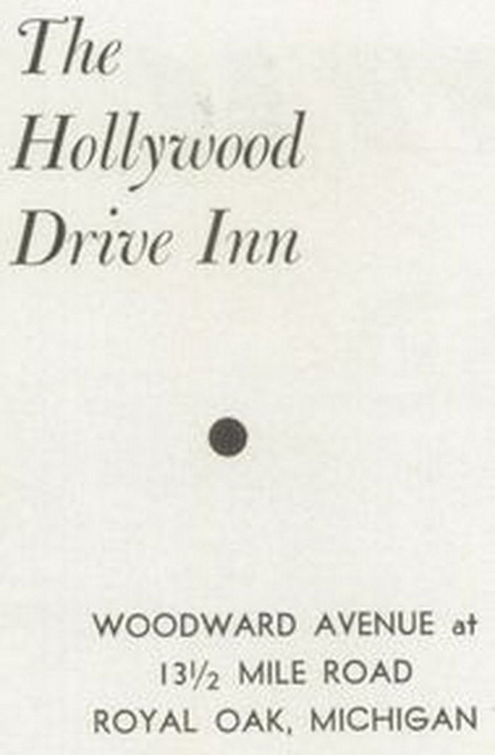 Teds Hollywood Drive Inn - Vintage Yearbook Add Early 1950S